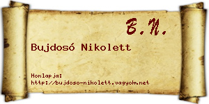 Bujdosó Nikolett névjegykártya