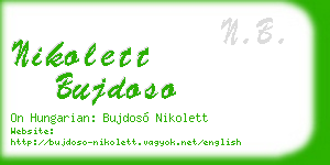 nikolett bujdoso business card